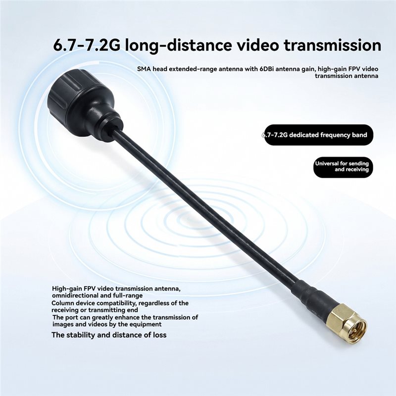 [NEW!A25P】 6.7-7.2Ghz SMA Ante - Drone Racing Antenna recension och pris